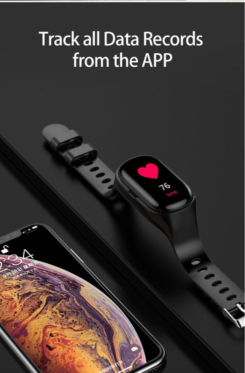 Smart bracelet wireless headset Bluetooth call bracelet 2 in 1